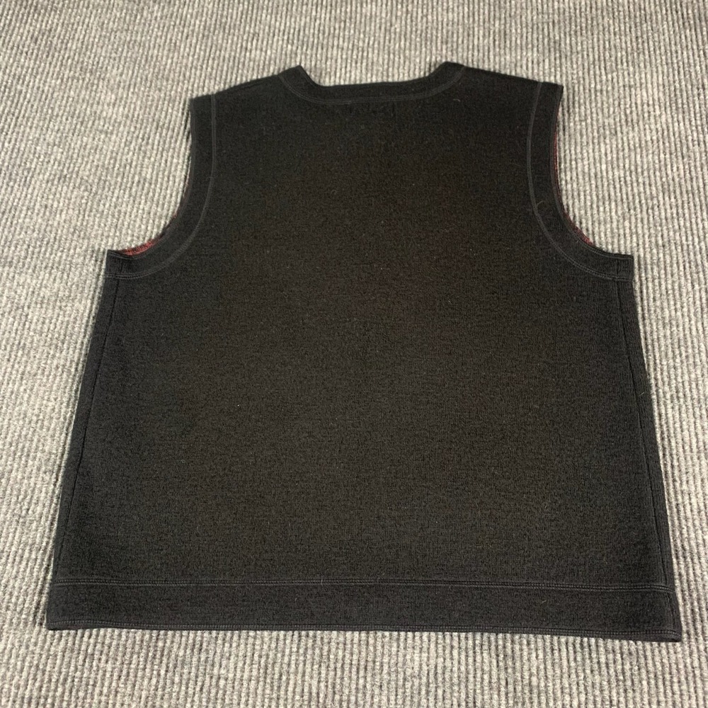 VTG Woolrich Sweater Vest Womens XL Black Wool Vest Patches Cottage Core Grandma - Picture 10 of 12